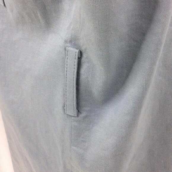 Theory Short Sleeve Utility Dress Womens Size 8 Eggshell Blue MISSING BELT STAIN - Picture 8 of 14